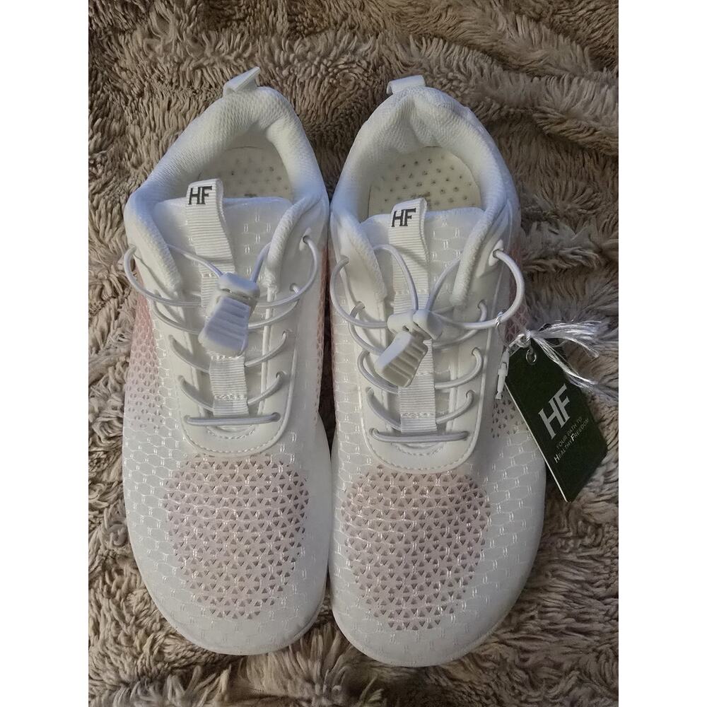 New! Hike Footwear HF Series White/Pink Cloud Barefoot Shoes, Women’s Size 8-8.5